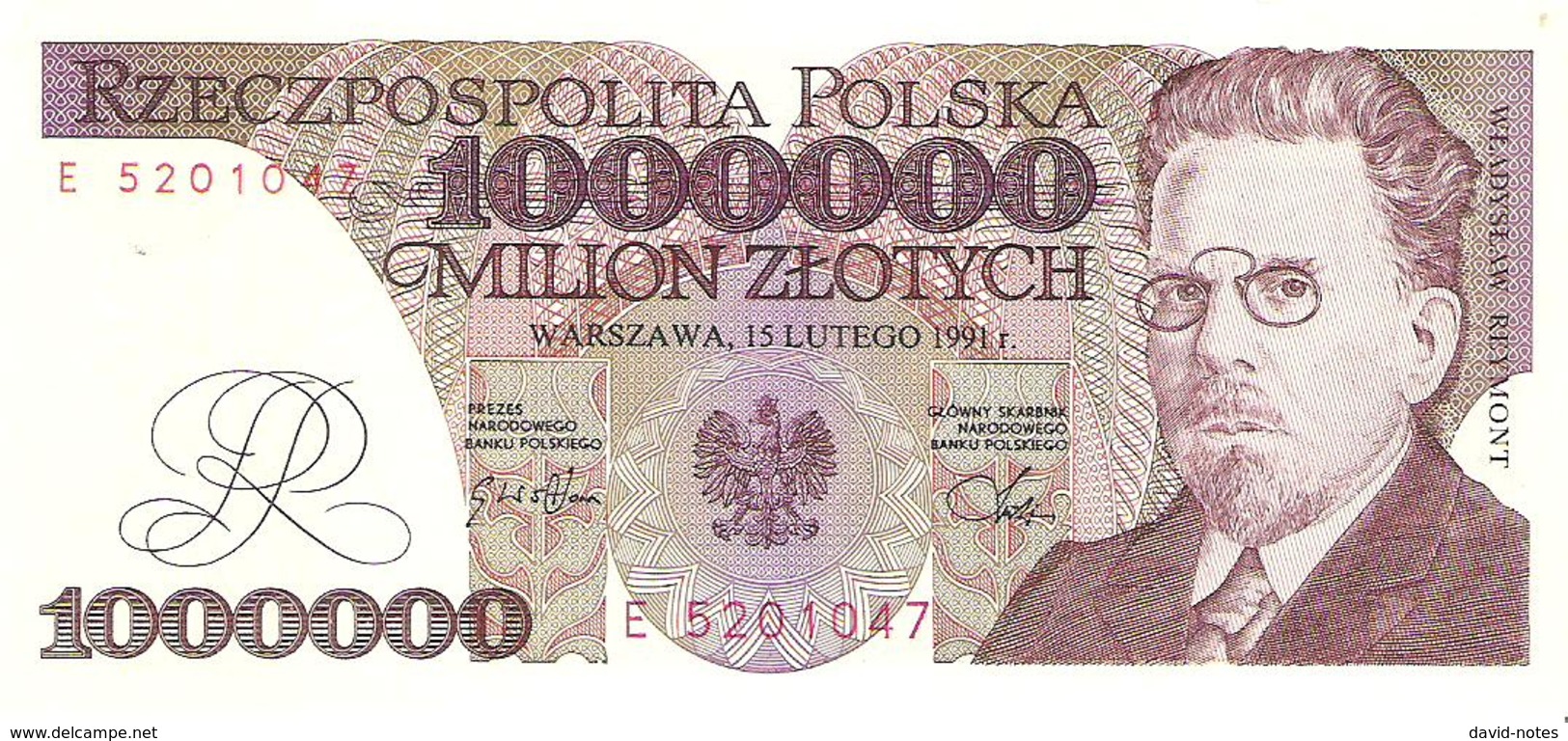 Poland - Pick 157 - 1.000.000 (1000000) Zlotych 1991 - Unc - Polonia