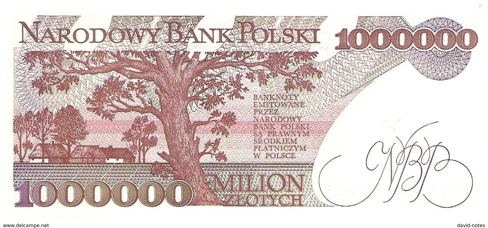Poland - Pick 157 - 1.000.000 (1000000) Zlotych 1991 - Unc - Polonia