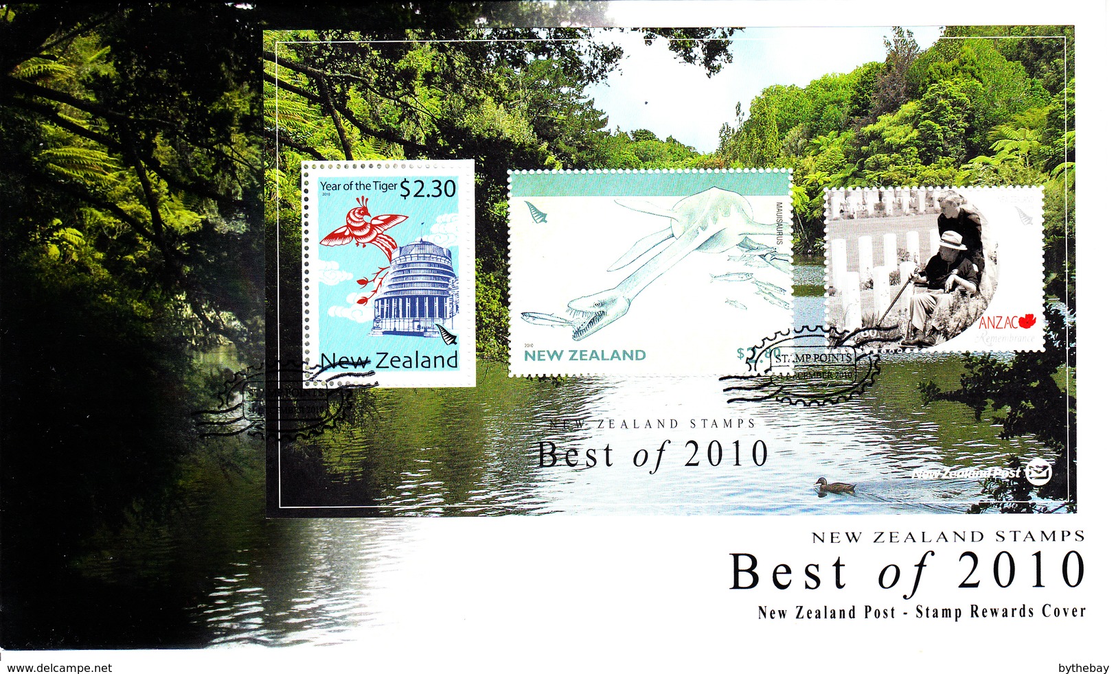 New Zealand Set Of 3 'Best Of 2010' Stamp Rewards Miniature Sheet On Covers Dated December 31, 2010 - Covers & Documents