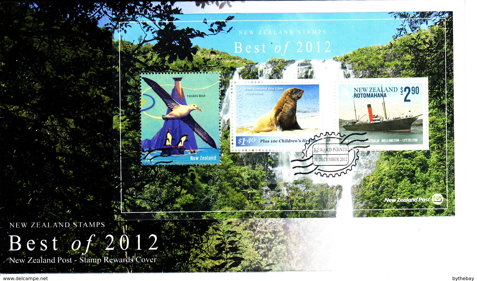 New Zealand Set Of 3 'Best Of 2012' Stamp Rewards Miniature Sheet On Covers Dated December 31, 2012 - Lettres & Documents