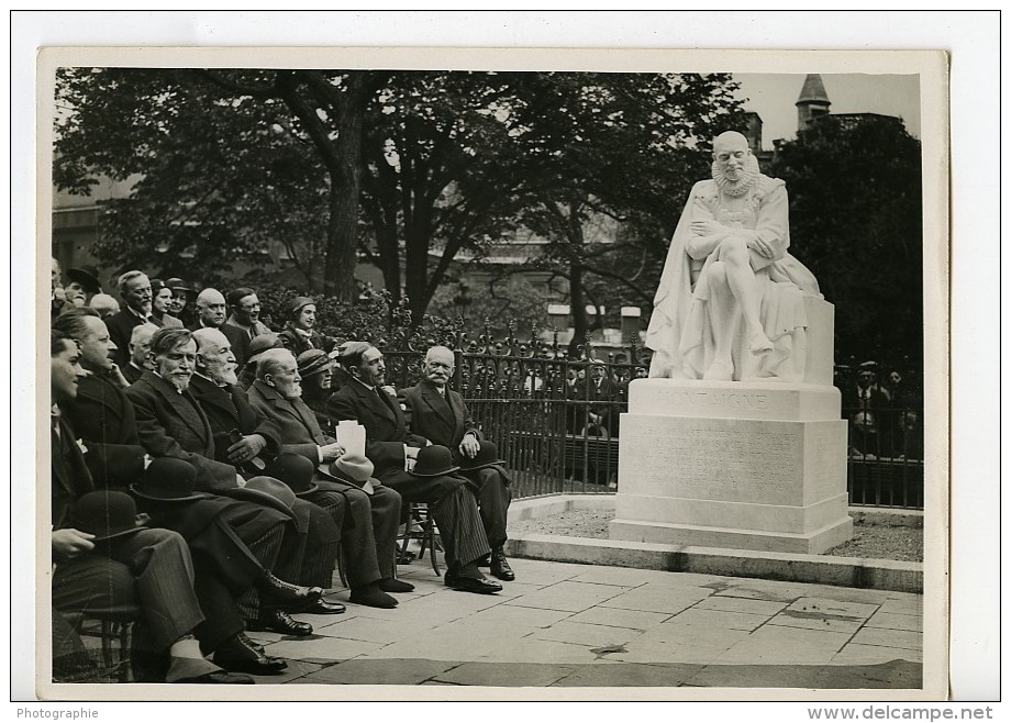 Paris Sorbonne Inauguration Statue De Montaigne Ancienne Photo Meurisse 1930 - Célébrités