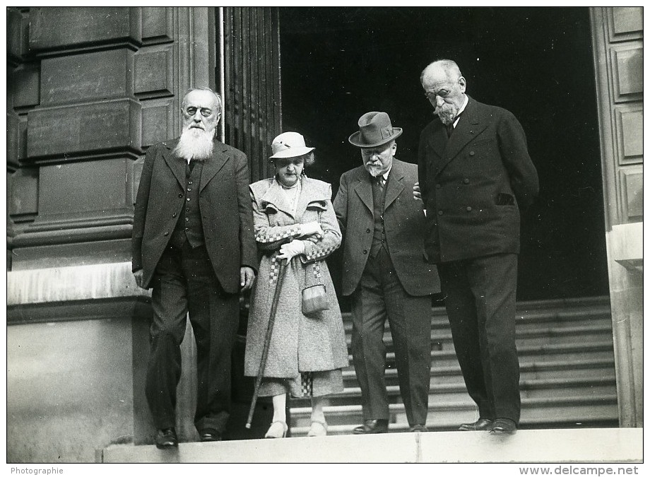 Paris Institut Pasteur M Lacroix, Poincaré, Louis Martin Ancienne Photo Meurisse 1934 - Famous People