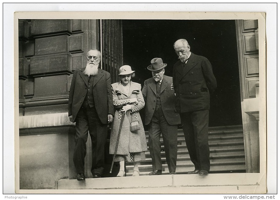 Paris Institut Pasteur M Lacroix, Poincaré, Louis Martin Ancienne Photo Meurisse 1934 - Famous People