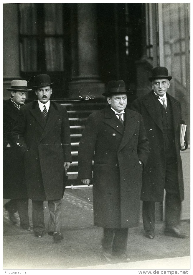 Paris Politiciens Guy La Chambre, Daladier &amp; Penancier Ancienne Photo Meurisse 1930 - Famous People