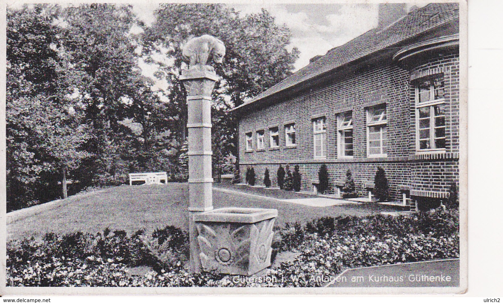 AK Gütersloh I. W. - Anlagen Am Kurhaus Güthenke - 1919 (26114) - Guetersloh