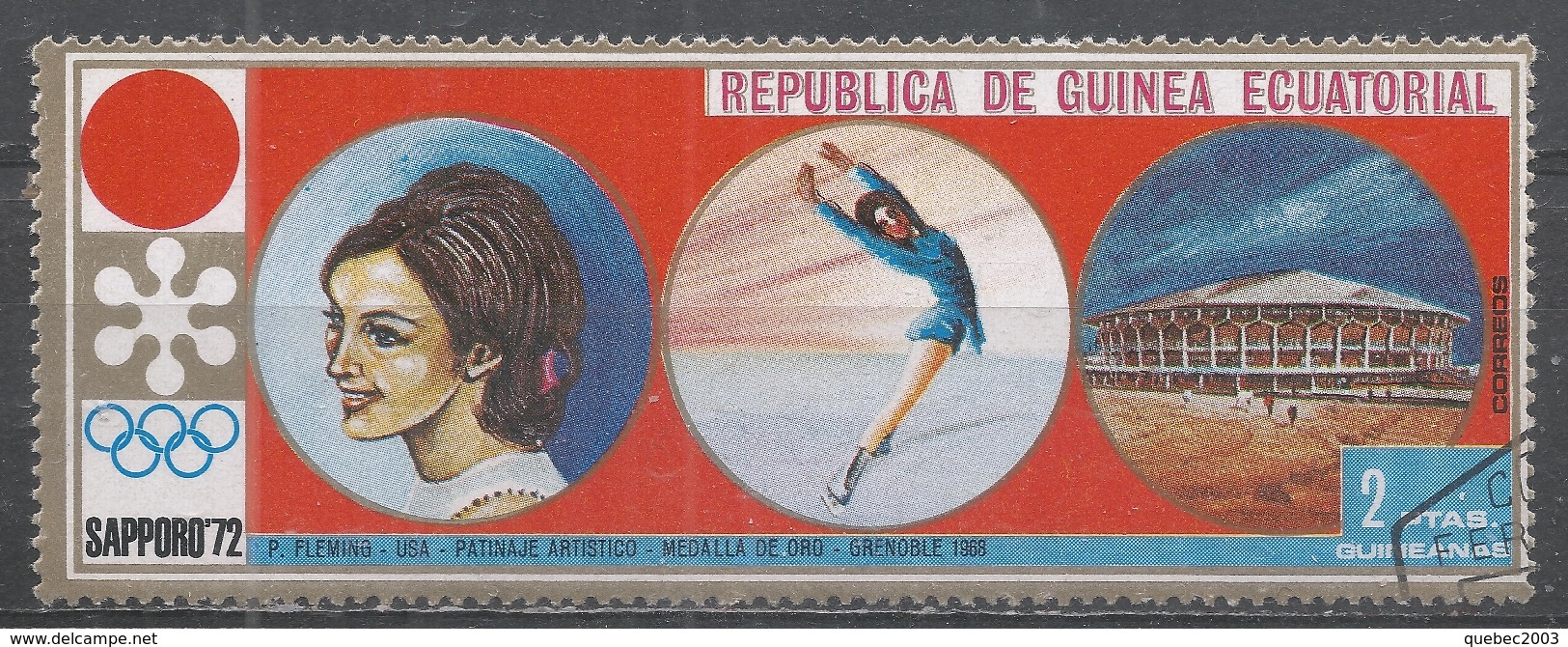 Equatorial Guinea 1972. Scott #7213 (U) Winter Olympic Games, Sapporo, Figure Skating, Peggy Fleming (USA) - Guinée Equatoriale