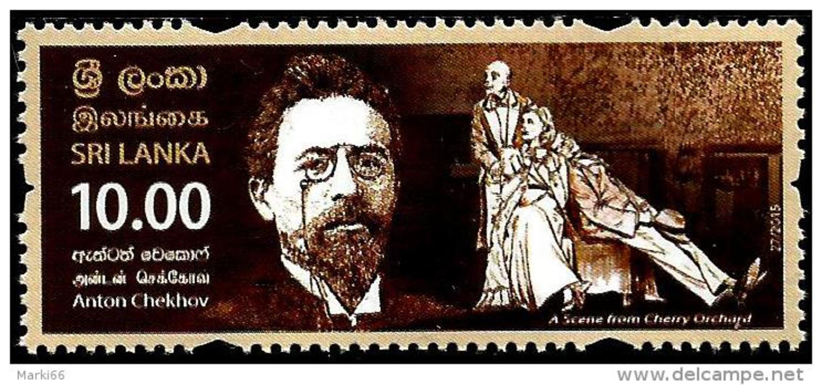 Sri Lanka - 2015 - Anton Chekhov, Russian Writer - 125th Anniversary Of Visit To Sri Lanka - Mint Stamp - Sri Lanka (Ceylon) (1948-...)