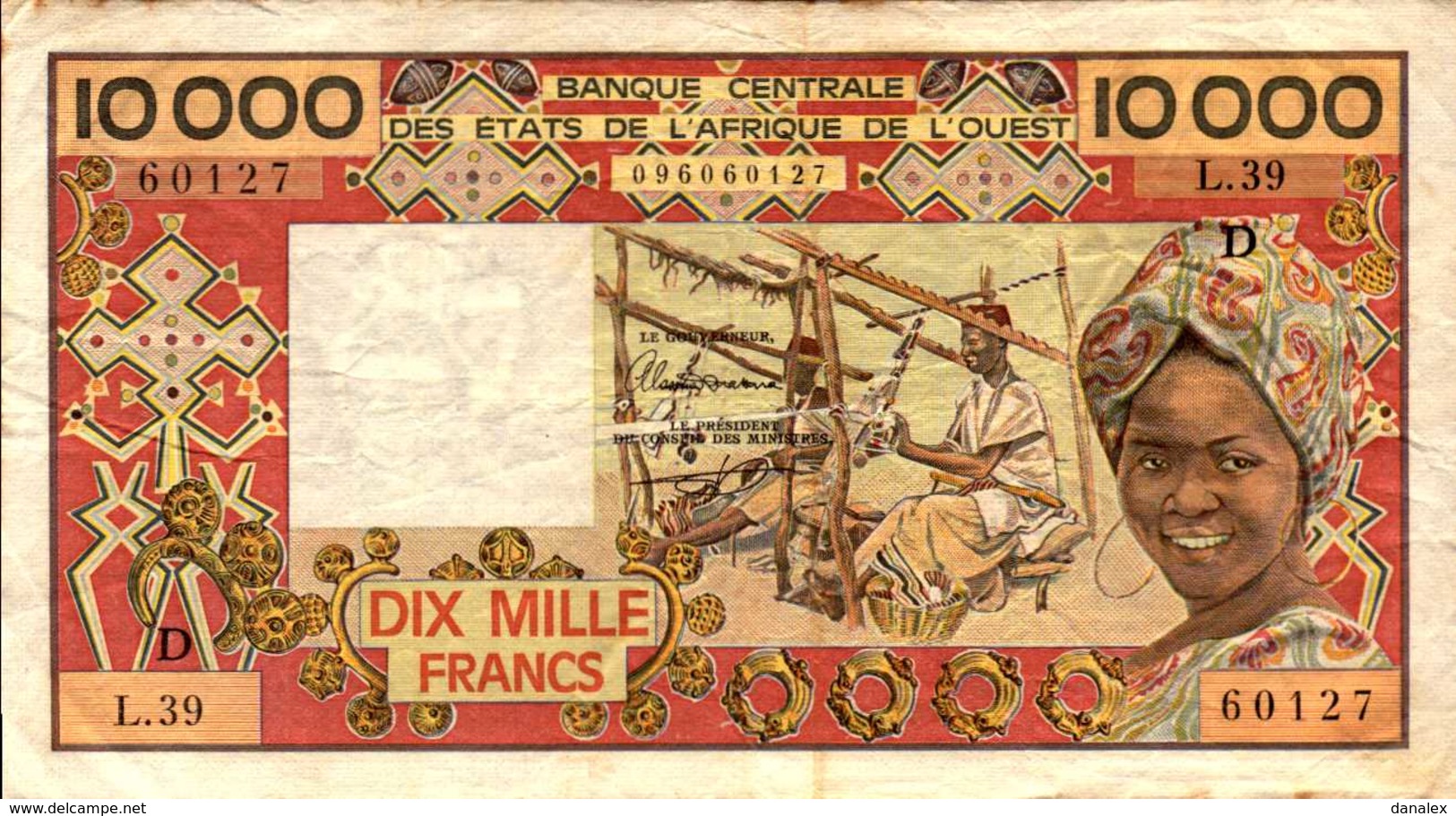 MALI  10000 FRANCS De 1989nd  Pick 408f - Mali