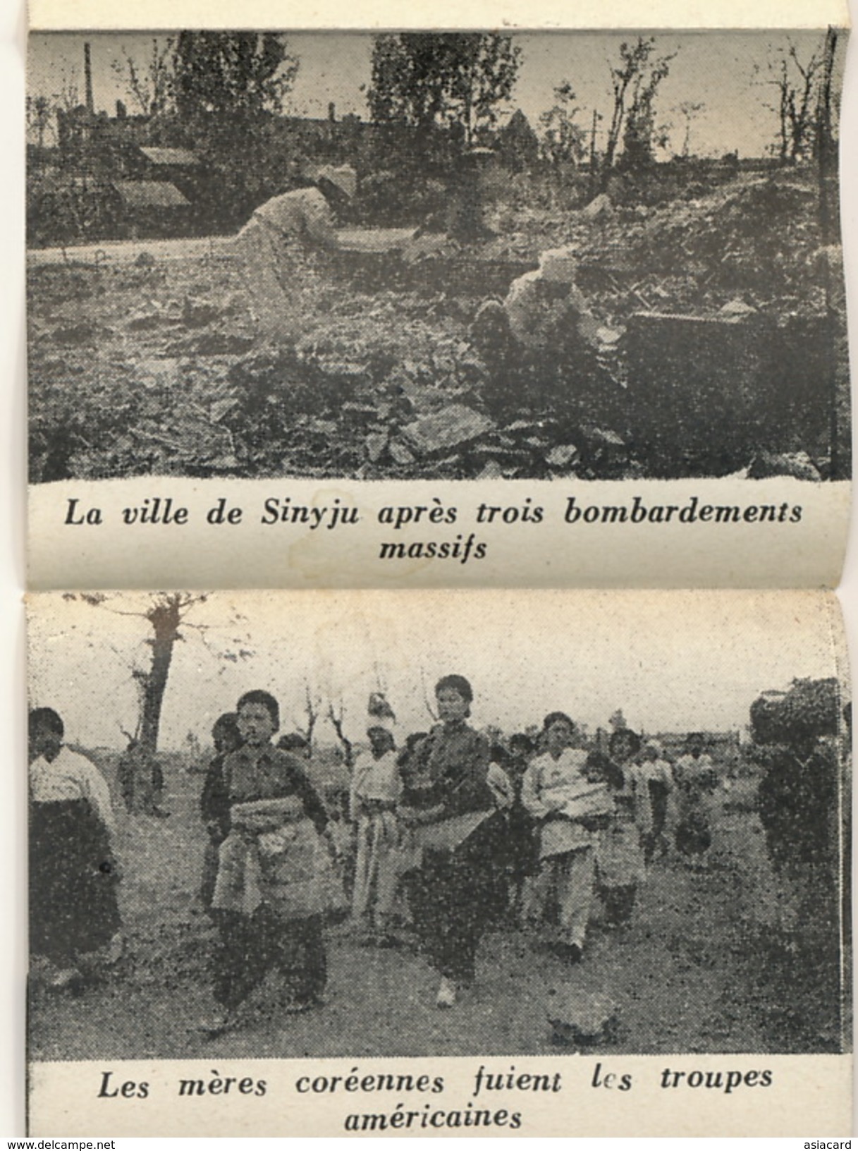 American War Crimes In Korea Call For Peace Union Femmes Française Red Cross,  Sinyju Bombing, Massacre In Anak - Corée Du Sud