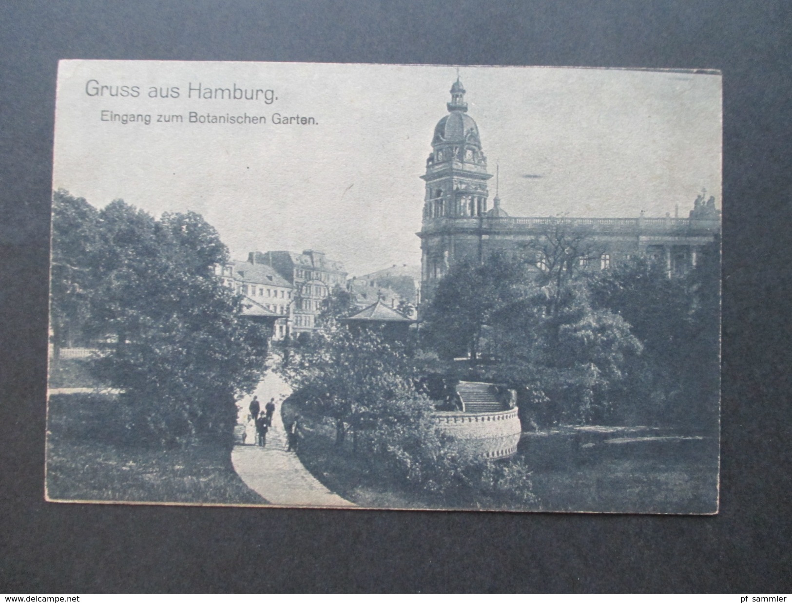 AK Gruss Aus Hamburg. Eingang Zum Botanischen Garten. K.W.H. Nr. 8 Echter Kupfertiefdruck! - Gruss Aus.../ Gruesse Aus...