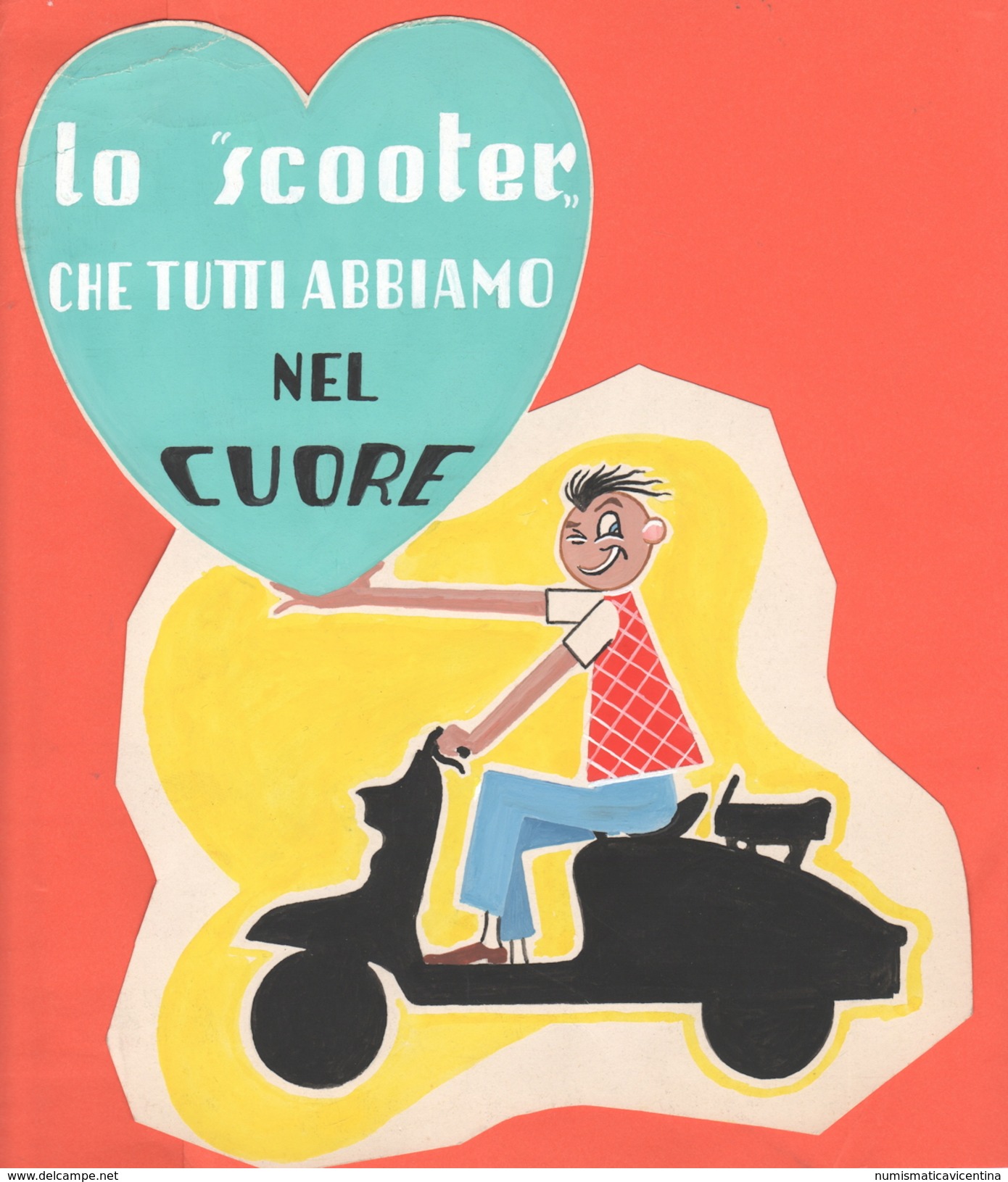 Moto Lambretta Pubblicità Adversing Anni '70 Scooter - Motorfietsen