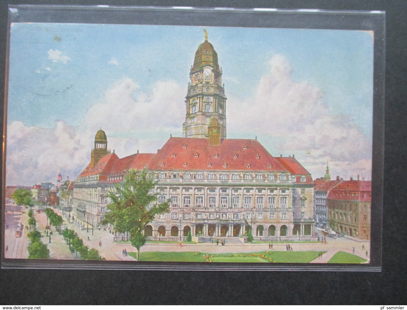 AK / Künstlerkarte 1911 Dresden. Das Neue Rathaus. A. Desbarts, Dresden No 30. - Dresden