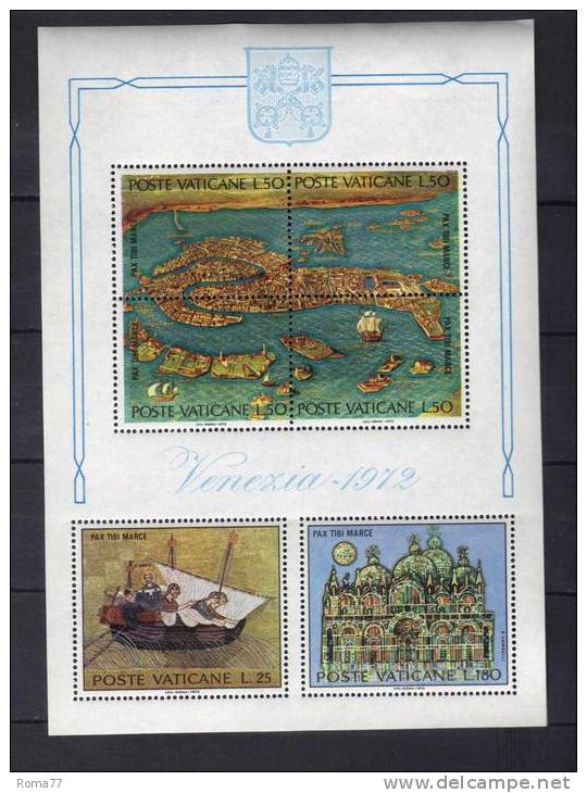 BIG41 - VATICANO , Il Foglietto In Omaggio A Venezia Del 1972  ***  MNH - Blocs & Feuillets