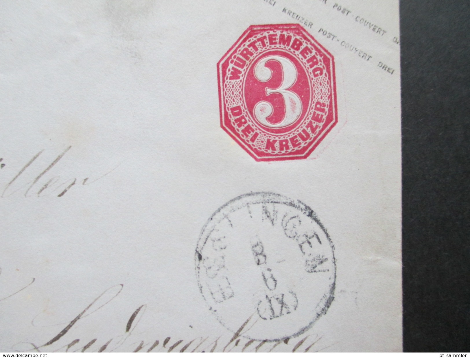 AD / Württemberg Ganzsachenumschläge U20 Esslingen / Ludwigsburg. 2 Stück! - Postal  Stationery