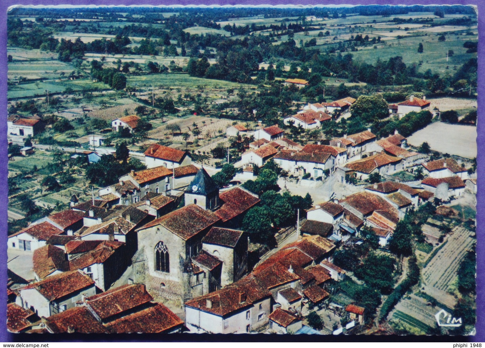 -AVAILLES-LIMOUZINE.Vue Panoramique Aérienne.. Recto-verso. - Availles Limouzine