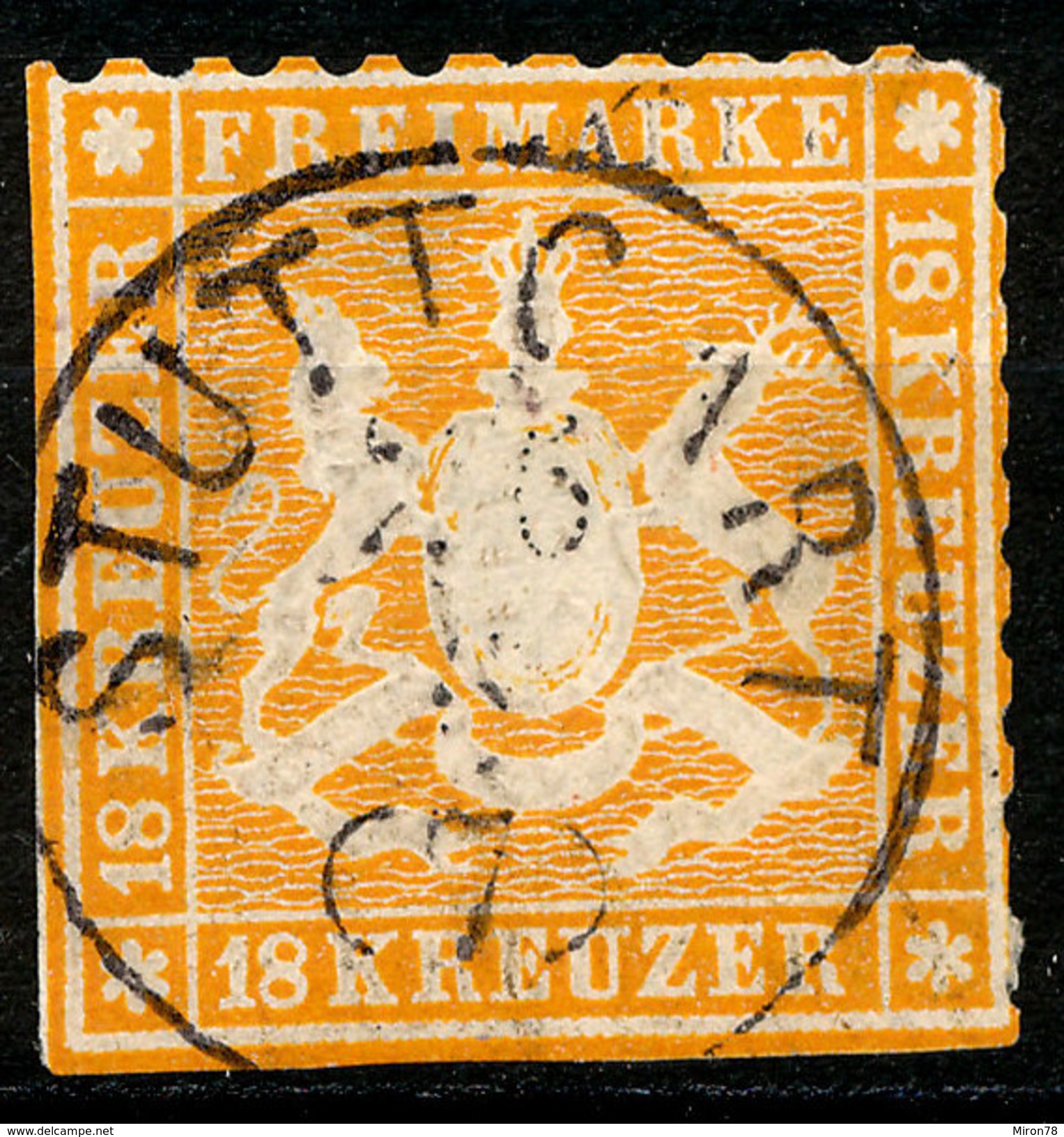 Stamp Wurttemberg 1863 18kr Used Lot58 - Altri & Non Classificati