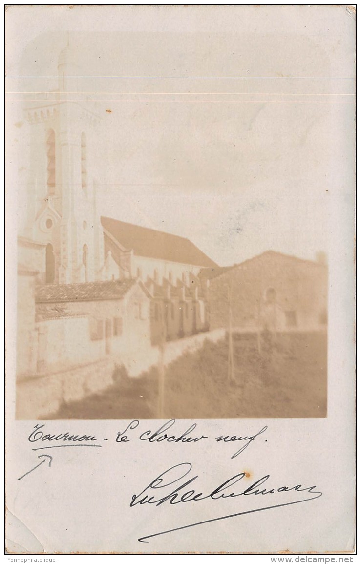 47 - LOT ET GARONNE / Tournon - Carte Photo - Le Clocher Neuf - Tournon D'Agenais