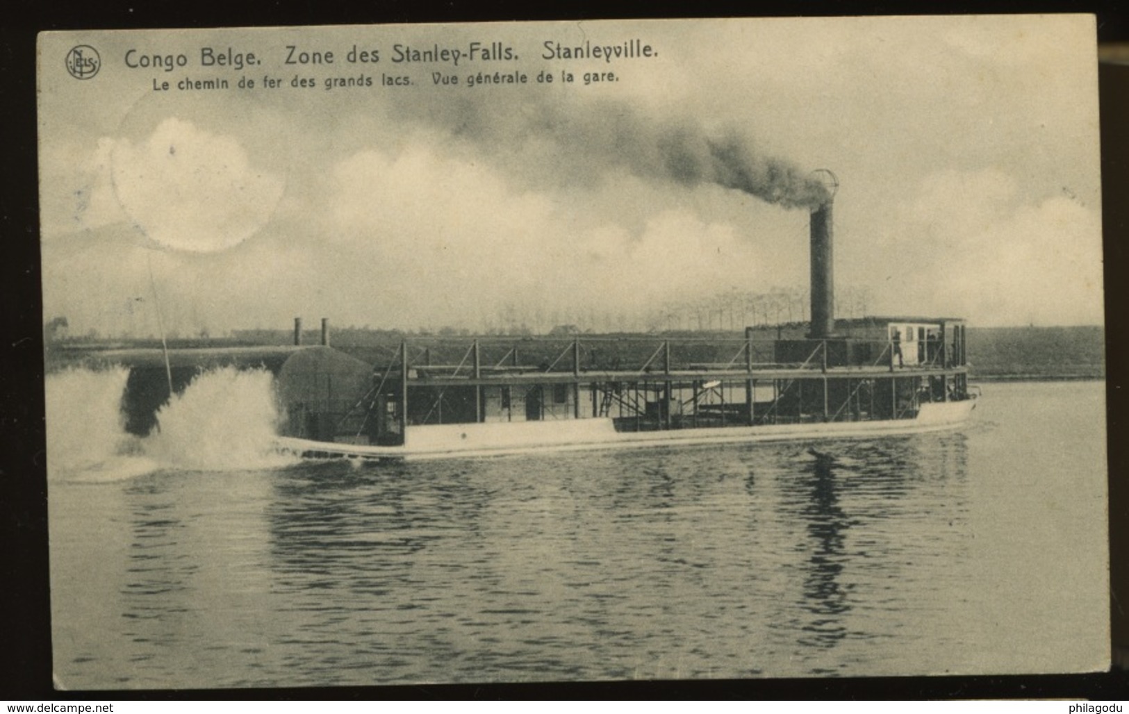 Carte Postale 1919  Congo Belge : Bateau Naviguant Sur Les Grands Lacs  Ø AVAKUBI - Entiers Postaux