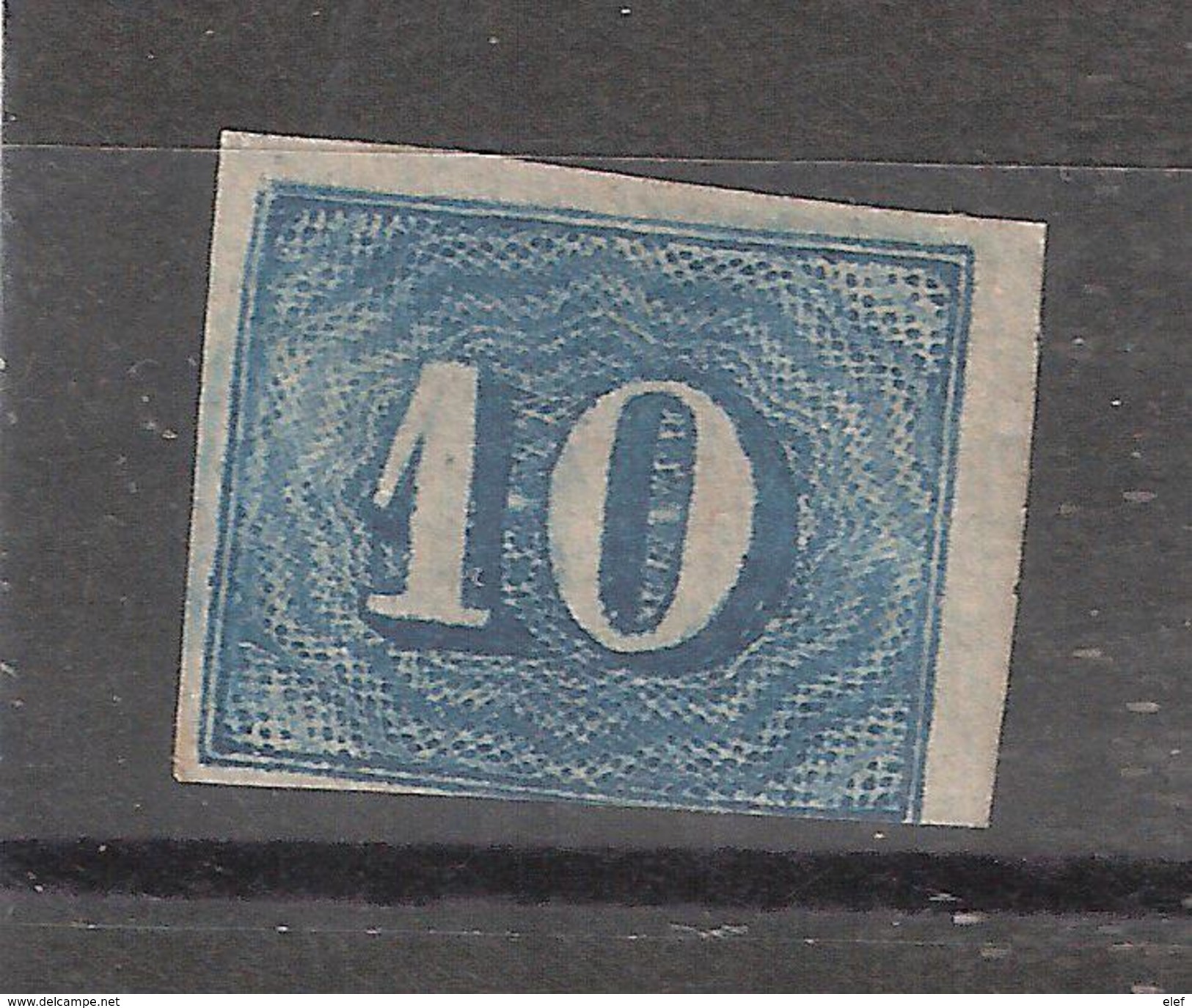 BRASIL / BRESIL / BRAZIL 1854 , Petits Chiffres , Yvert N° 19 A  , 10 R Bleu Non Dentelé , Neuf  * B/TB - Unused Stamps