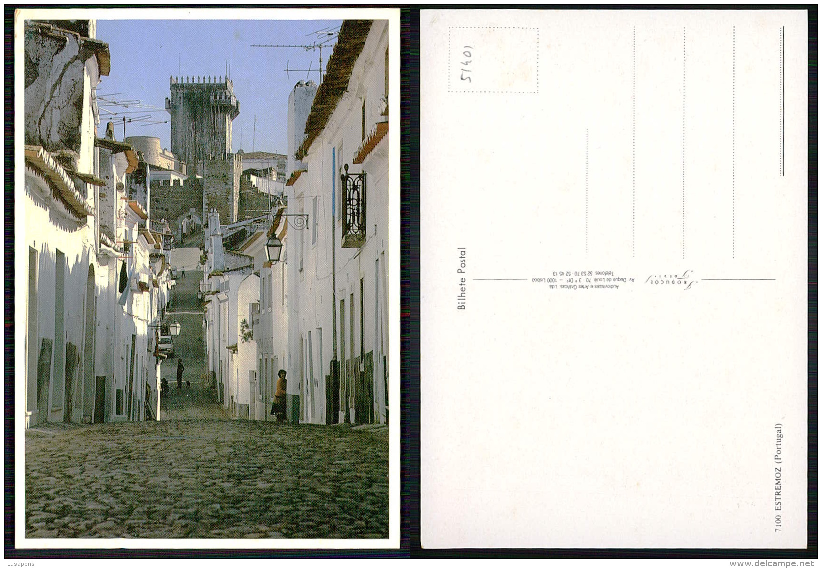 PORTUGAL COR 51401 - ÉVORA - ESTREMOZ - RUA E CASTELO - Evora