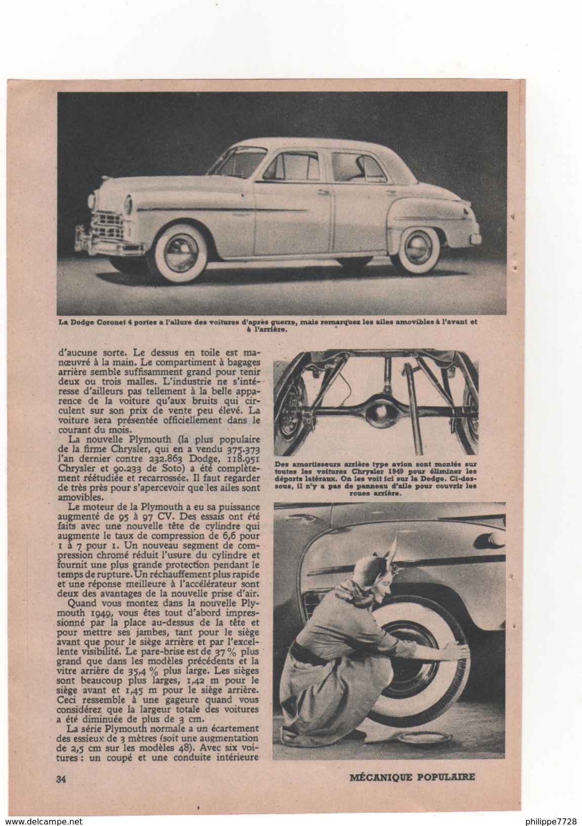 La Famille CHRYSLER 1949 - Zonder Classificatie