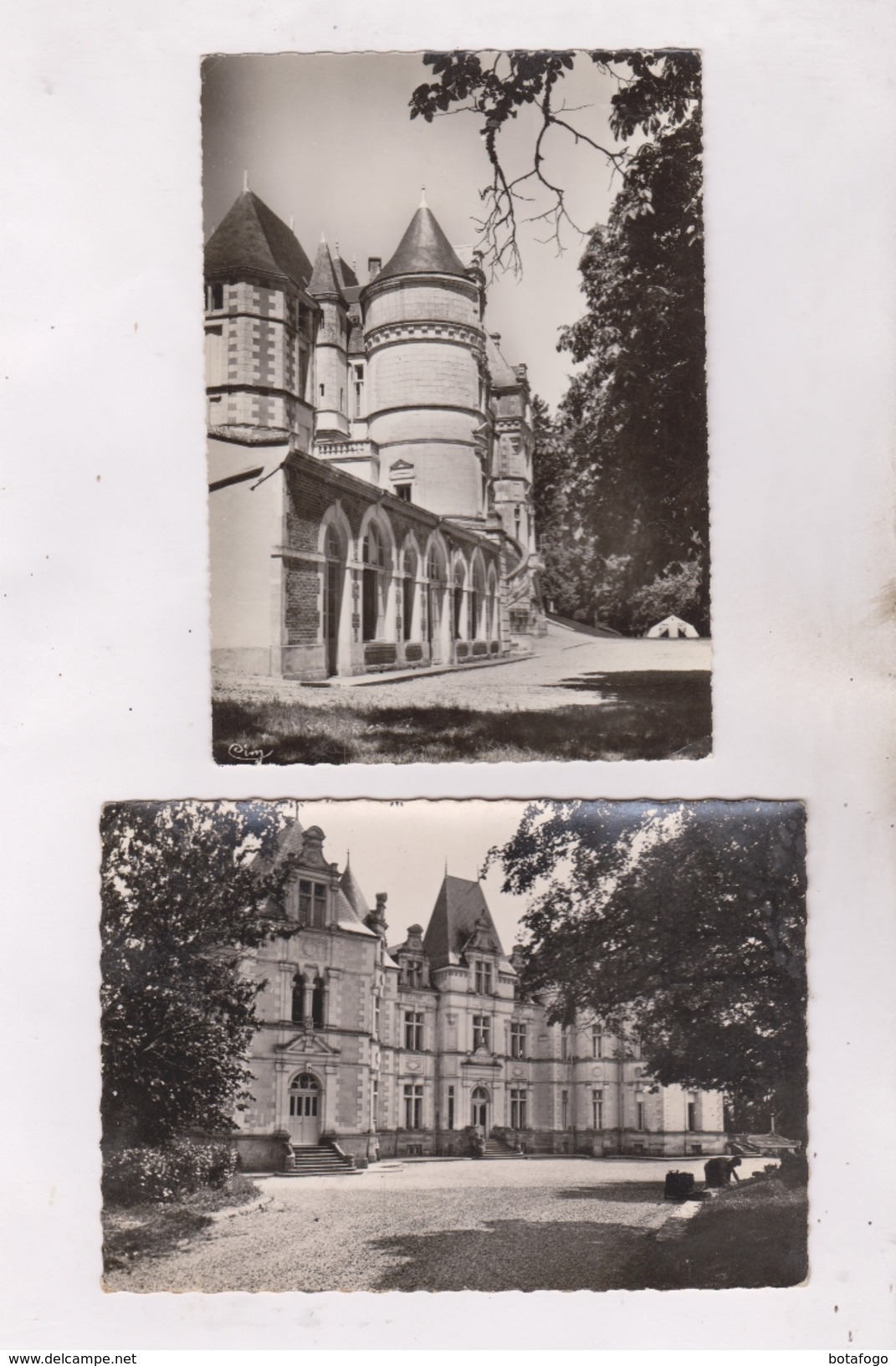 2 CPM PHOTO DPT 86, VOUNEUIL SOUS BIARD  ,  CHATEAU DE BOIVRE, , LE CRESP - Vouneuil Sous Biard