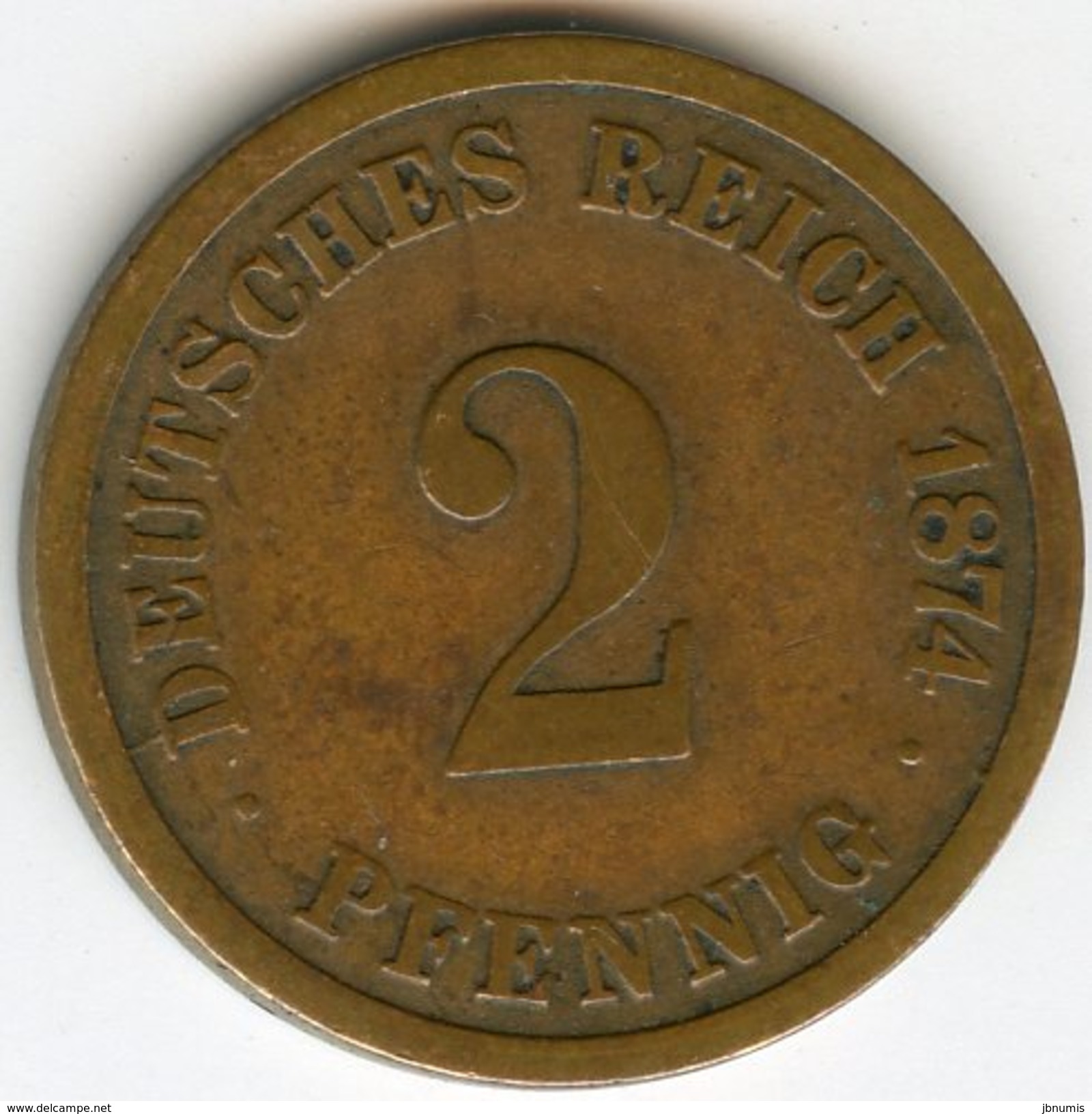Allemagne Germany 2 Pfennig 1874 A J 2 KM 2 - 2 Pfennig