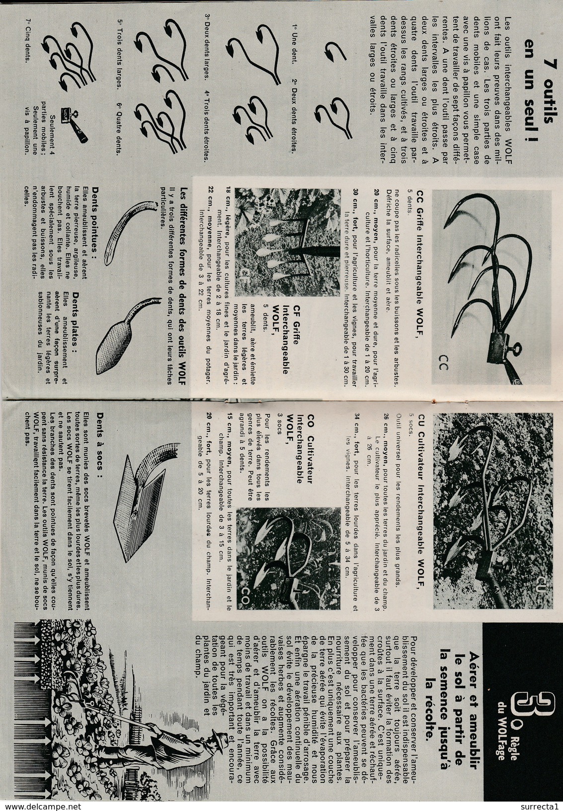 Catalogue 16 Pages 1949 Outillage Agricole WOLF Techniques/photos/dessins/conseils / CLERGET / Dijon 21 Côte D'Or - Matériel Et Accessoires