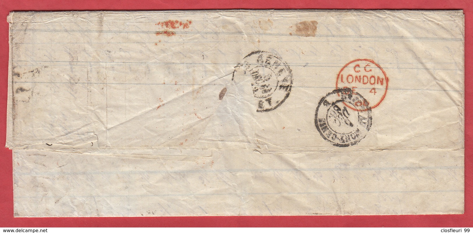 Letter De Stoke-on-Trent à Genève, 3 Déc. 1866 CC London 4 Déc.66 André Bordier De To Herbert Minton & Co - Lettres & Documents