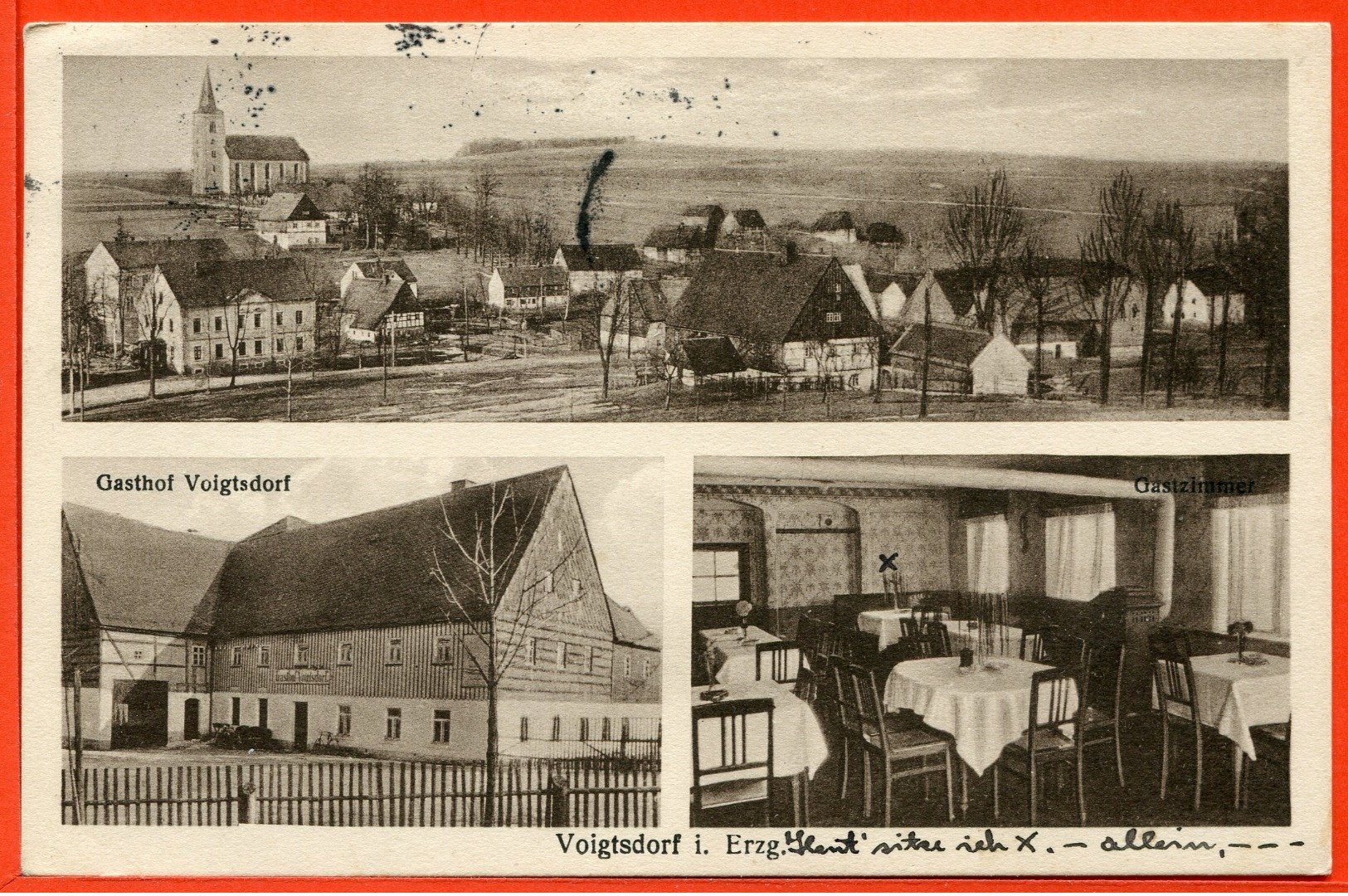 Vogtsdorf  I. Erzg.mit Gasthof Vogtsdorf  ,,,,,,,,,,,,,,,,,,,,,,,,,,,i579 - Freiberg (Sachsen)