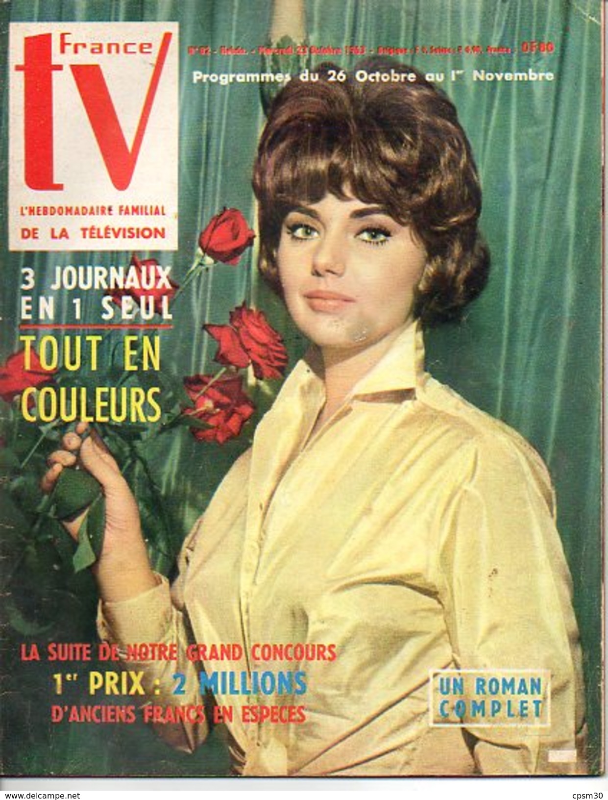 TV France N° 082 Oct 1963; Richard Antony 2p + Poster; Nombreuses PUB - Cinéma/Télévision