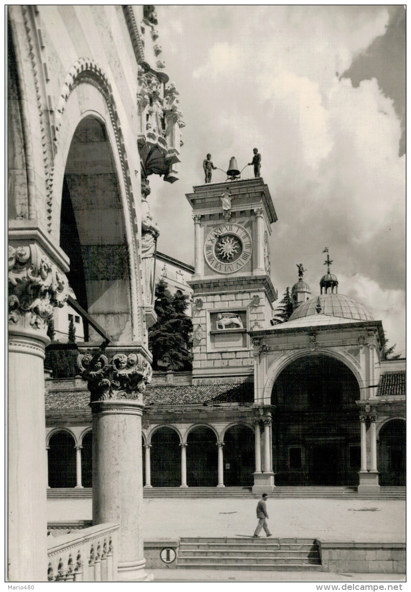 UDINE   PIAZZA  CONTERENA   E  TORRE  DELL' OROLOGIO   (VIAGGIATA) - Udine