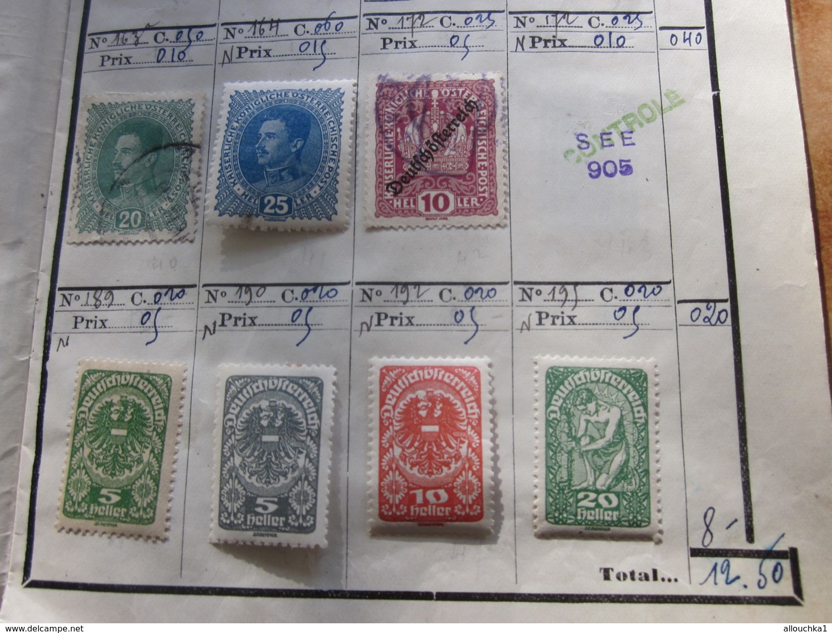 142 Timbres > Europe> Autriche >Österreich Collections dans carnet 188 Faire défiler scanns Cotes en Francs cotation1980