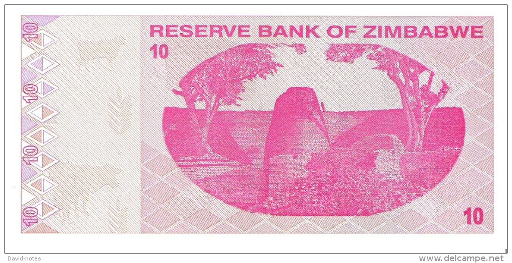 Zimbabwe - Pick 94 - 10 Dollars 2009 - Unc - Zimbabwe