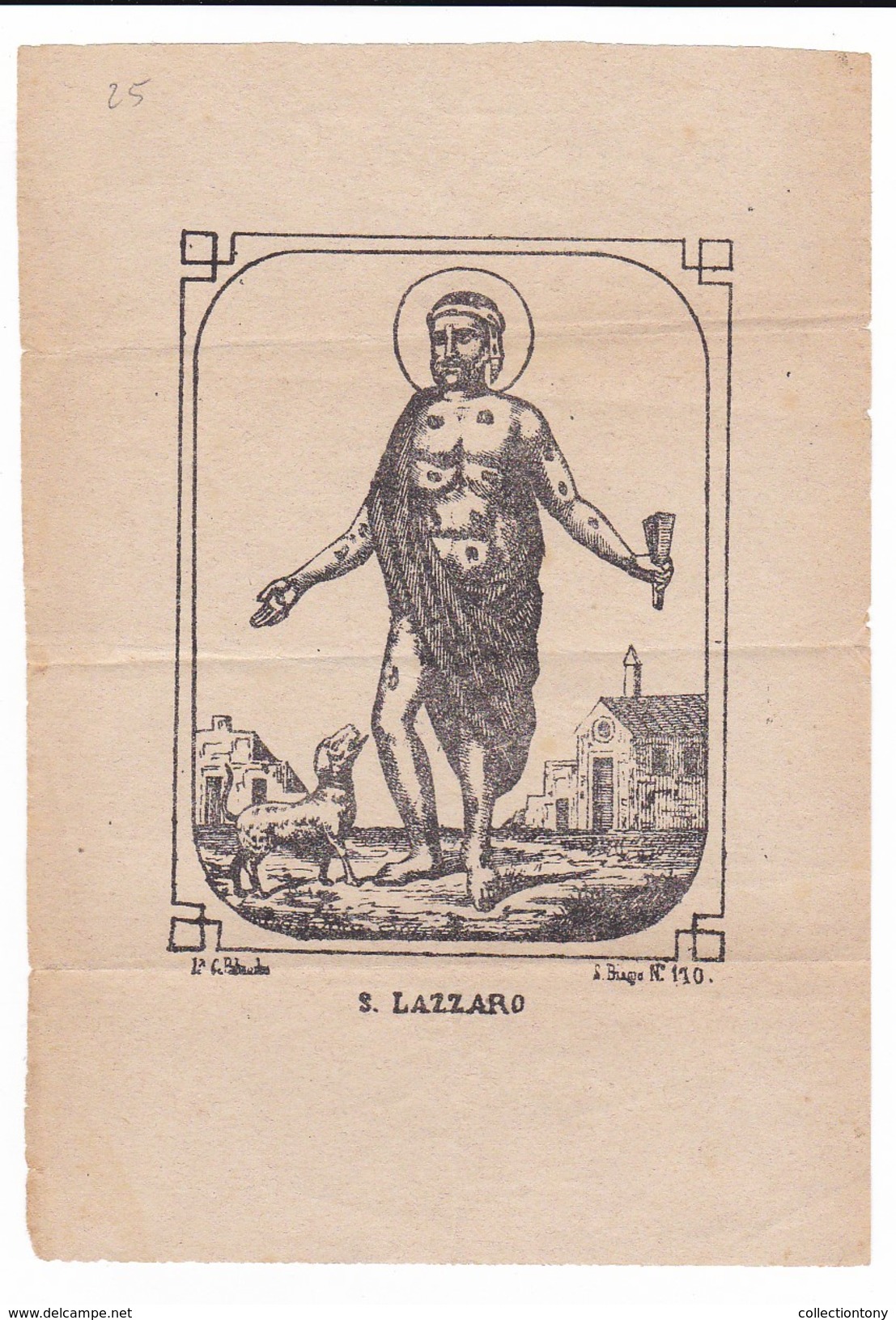 Santini - S. LAZZARO - Mis.13,5x19,5 (n°25) - Images Religieuses