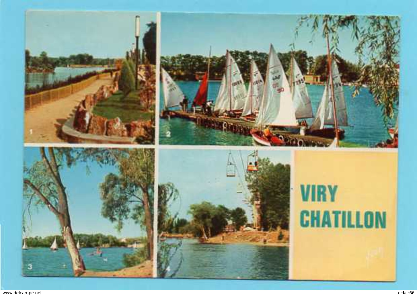 91"Viry-Chatillon Le Bassin Nautique" CPM  Multivues  Des Année1970  EDIT YVON  état Impeccable - Viry-Châtillon