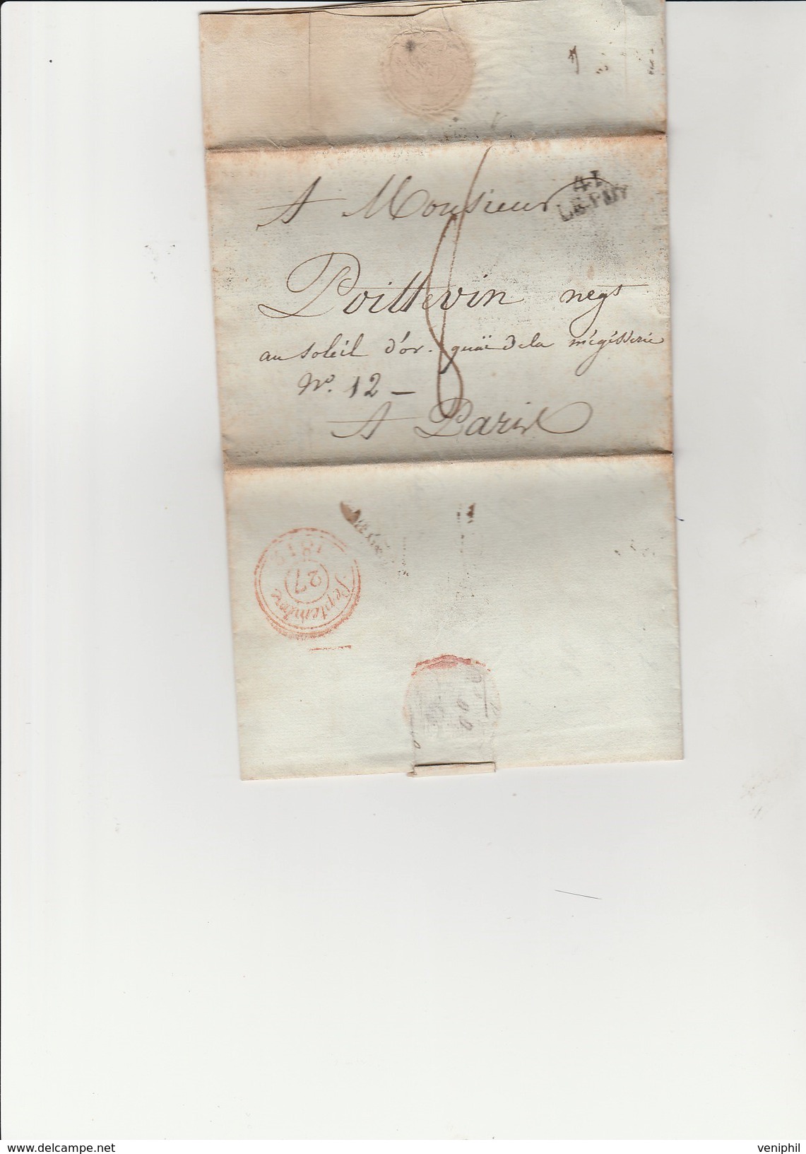 MARQUE POSTALE  -MARQUE LINEAIRE NOIRE "41- LE PUY ".- 27 Septembre 1812 - 1801-1848: Vorläufer XIX