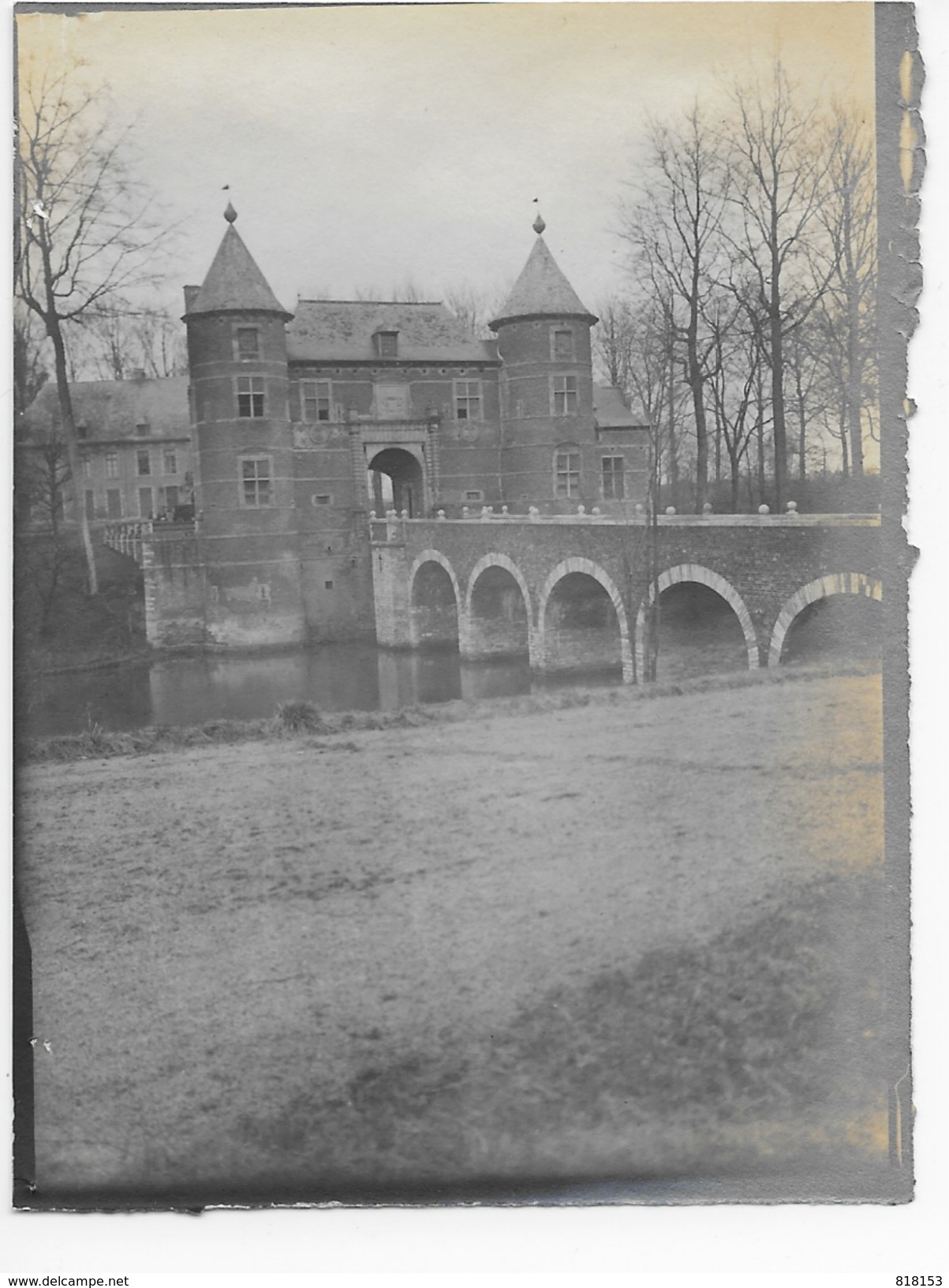 Groot-Bijgaarden Grand-Brigand 15/3/1908 : Château De Mr. Pelgrims (originele Foto 12x9cm) - Dilbeek