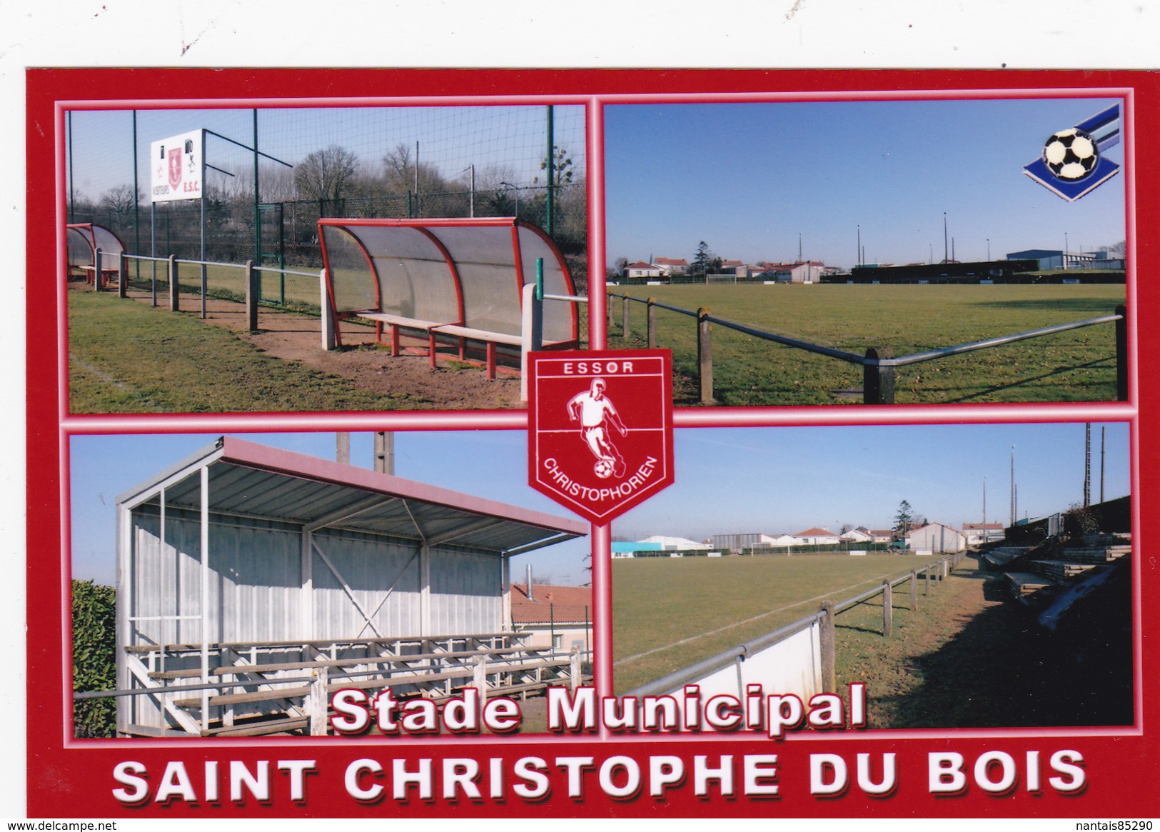 Carte De Stade De:    SAINT  CHRISTOPHE DU BOIS    *49*    FRANCE   STADE  MUNICIPAL    Référence :   LAF. 118 - Football