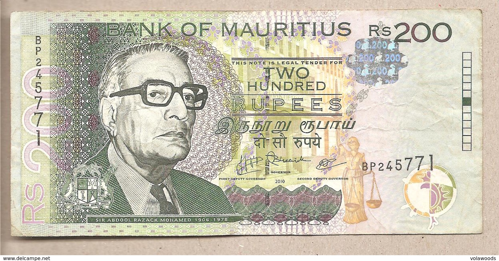 Mauritius - Banconota Circolata Da 200 Rupie - 2010 - Maurice