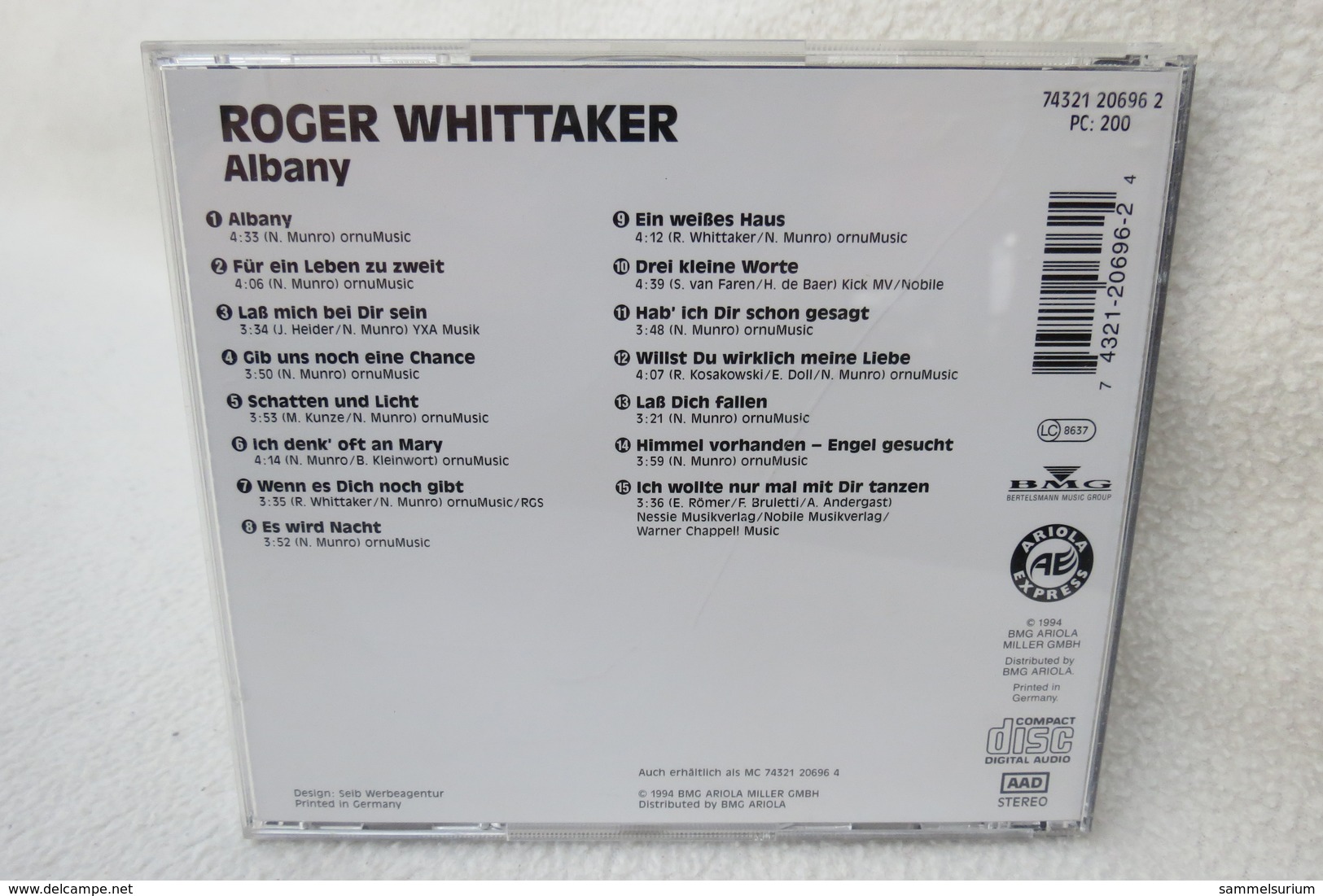CD "Roger Whittaker" Albany - Autres - Musique Allemande