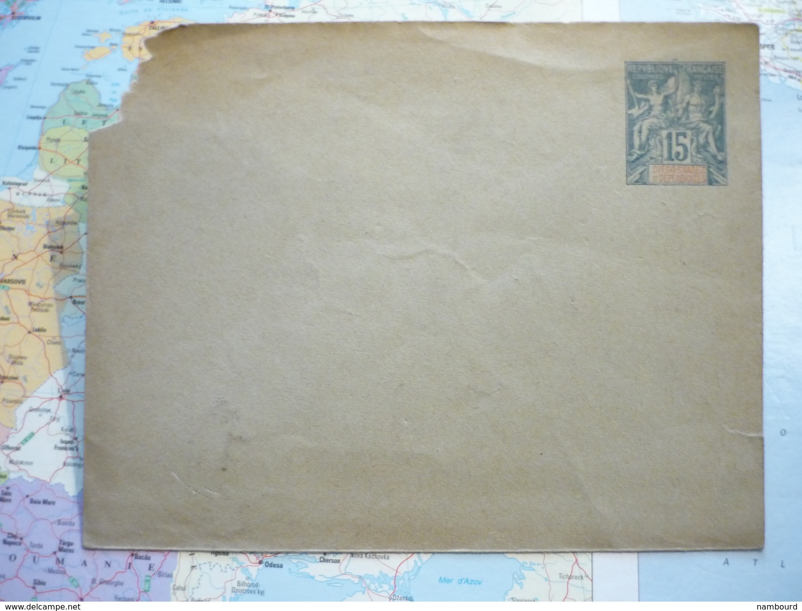 Entier Postal Enveloppe 15 C - Covers & Documents