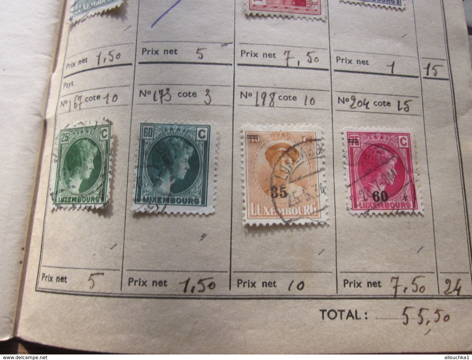 19 Timbres > Europe > Luxembourg > Collections Faire Défiler Scanns Cotes En Francs Cotation De1980 - Colecciones