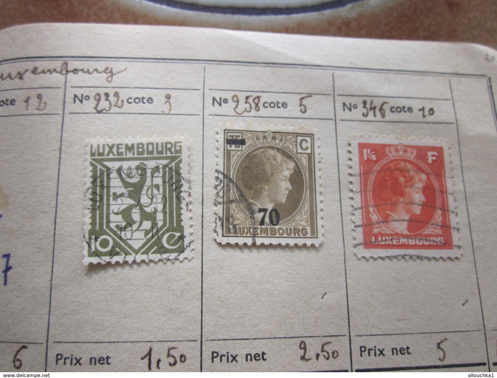 19 Timbres > Europe > Luxembourg > Collections Faire Défiler Scanns Cotes En Francs Cotation De1980 - Sammlungen