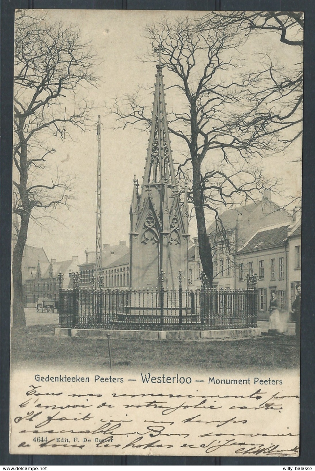 +++ CPA - WESTERLO - WESTERLOO - Monument Peeters Gedenkteeken  // - Westerlo