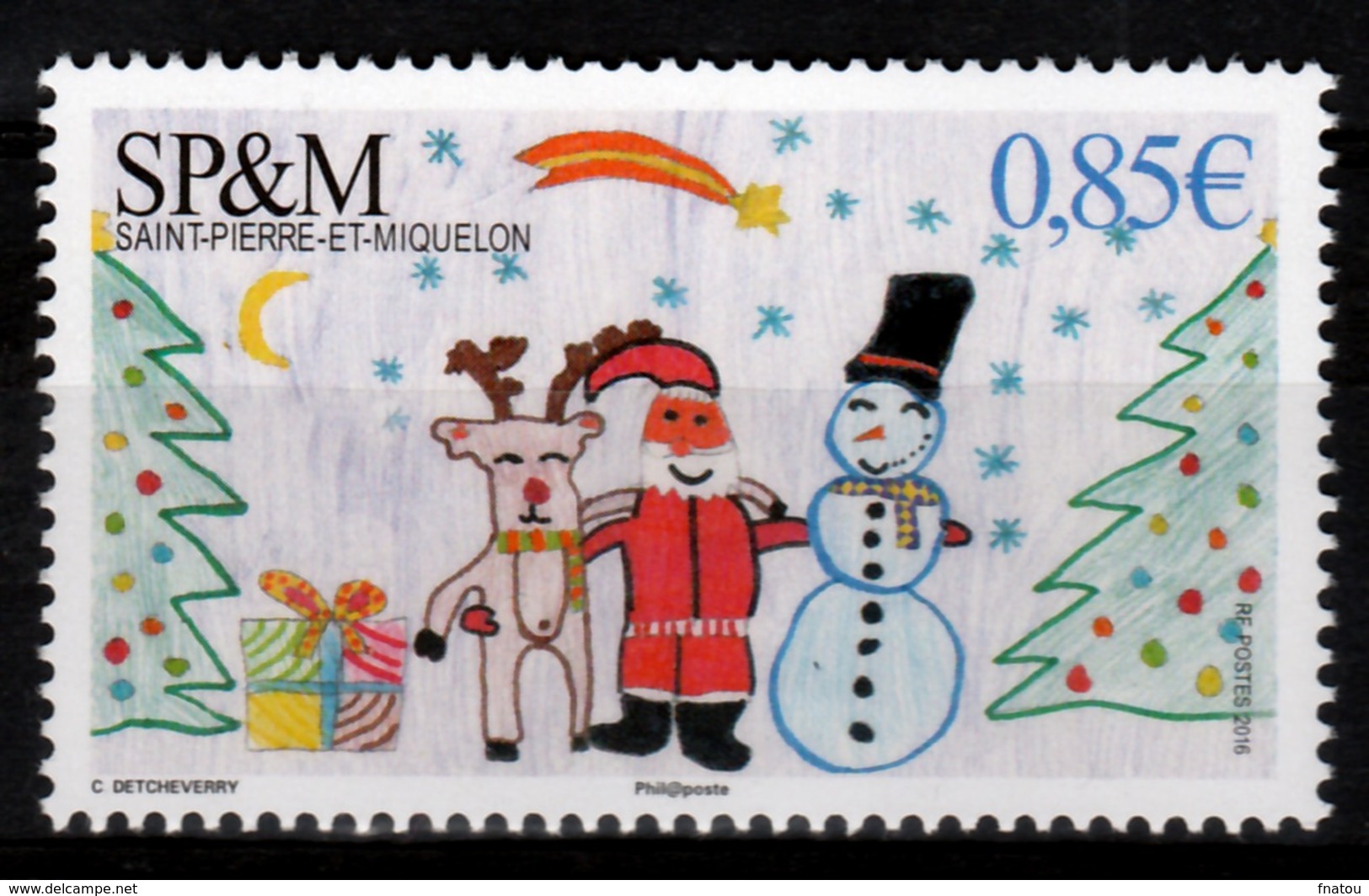 Saint Pierre And Miquelon, Christmas, 2016, MNH VF - Nuevos