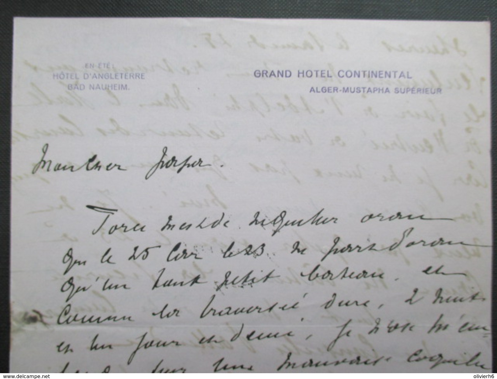 VP ALGéRIE (V1618) ALGER (3 Vues) GRAND HOTEL CONTINENTAL Alger-Mustapha Supérieur - Autres & Non Classés