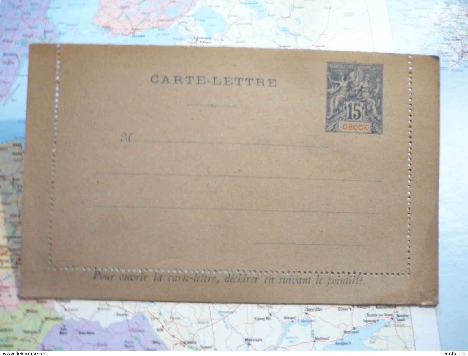 Entier Postal Carte Lettre 15 C - Cartas & Documentos