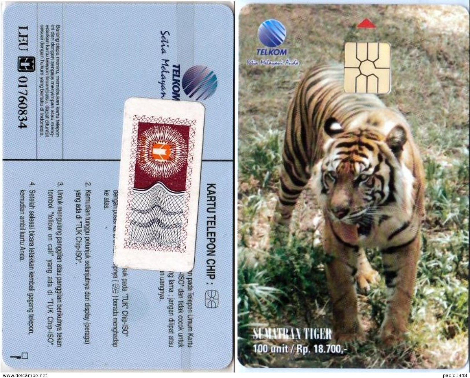 INDONESIA INDONESIEN - SS 65 Sumatran Tigers  - Mint With Original Blister- RRR - Indonesia