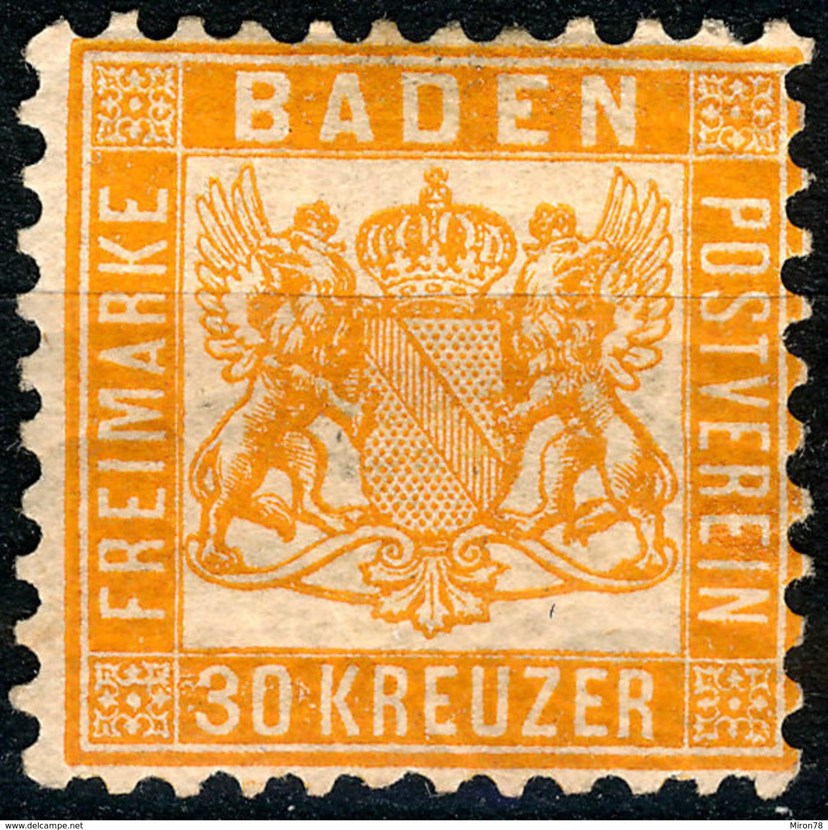 Stamp Baden 1862-65 30kr  Mint Lot74 - Neufs